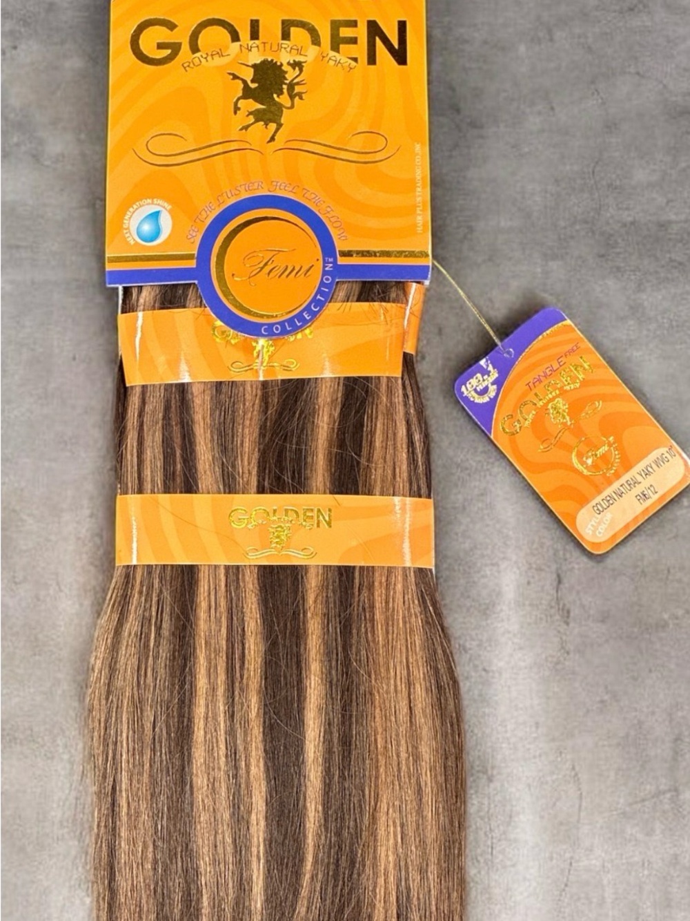 Human Hair bundle - Brown Blonde Highlights 10”